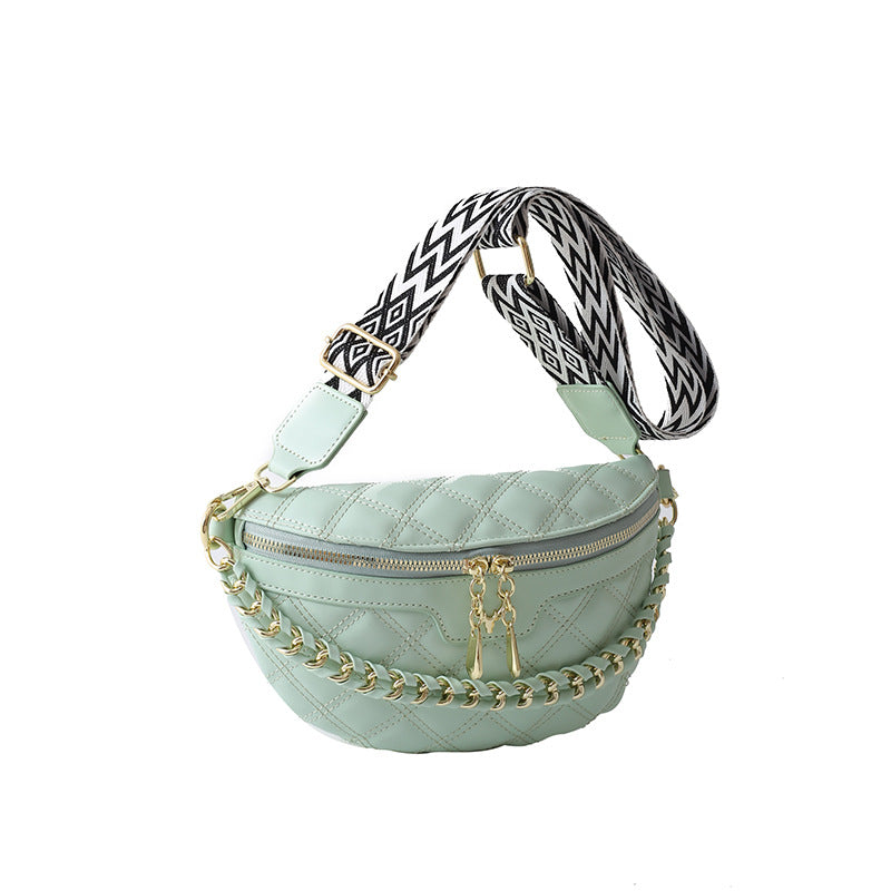 Chain Texture Slanted Chest Bag Women's Shoulder
