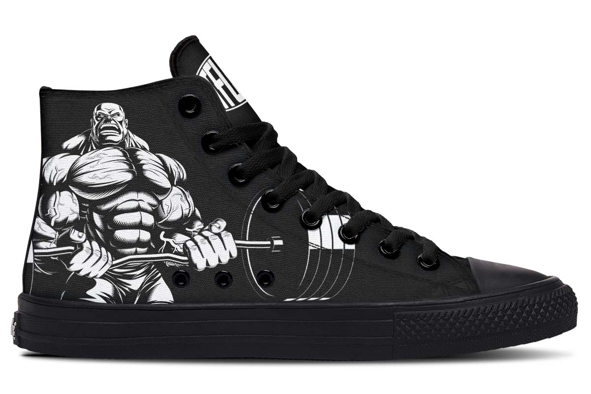 Men's And Women's Fashion Color Printing High-top Canvas Shoes