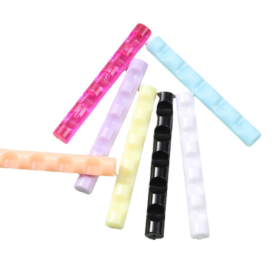 Manicure Pen Holder Acrylic Transparent Candy Color Multifunctional Color Mixing Brush Supporting Tool