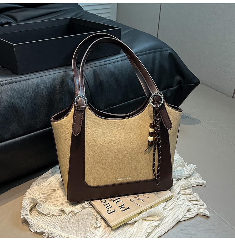 Womens Retro Commuter Tote Shoulder Bag