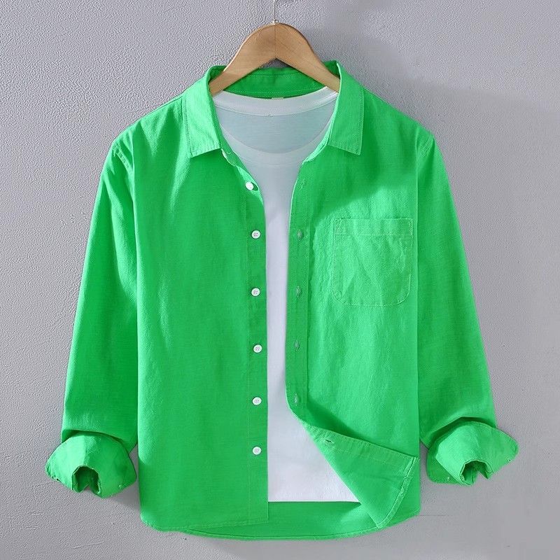 Men's Simple Casual Fashion Long Sleeve Shirt