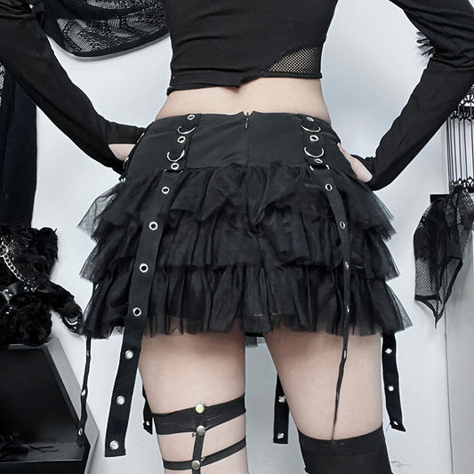 Summer New Dark Fashion Fashionmonger Hot Girl All-matching Slim Fit Cake Dress Women