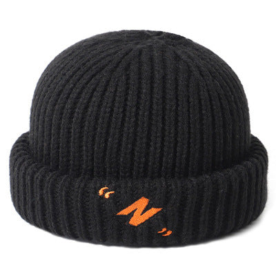 Autumn And Winter Black Melon Fur Wool Hat Men