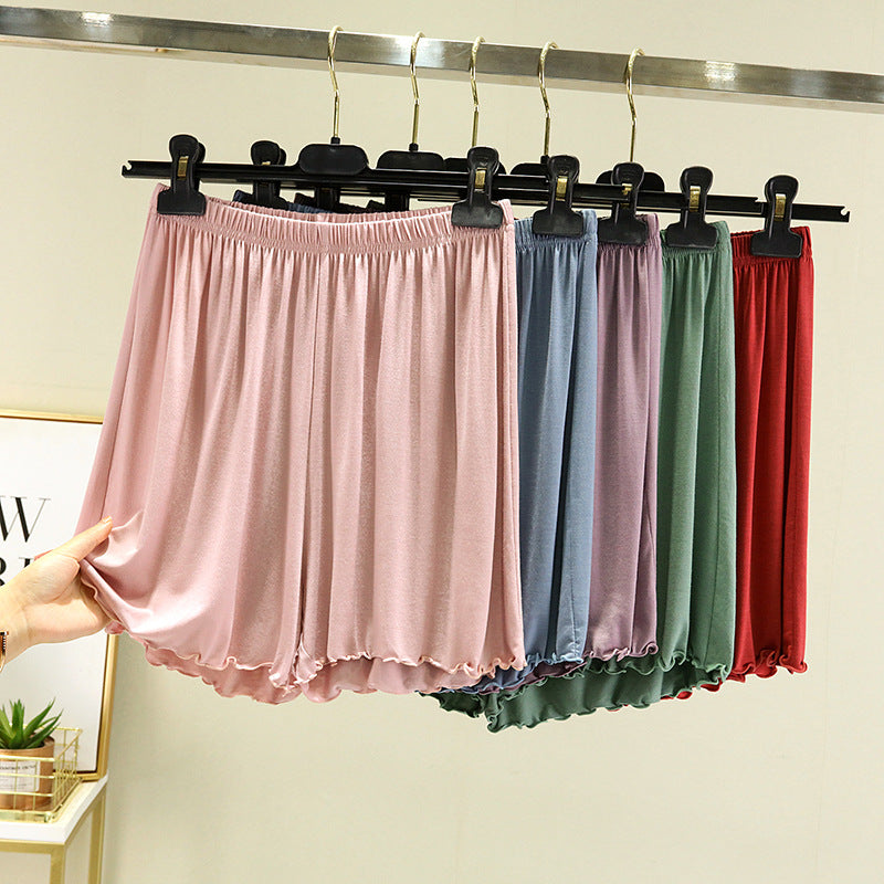 Summer High-waist Loose-fitting Skirt-trousers Capri Pants Wide-leg