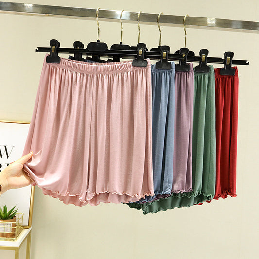 Summer High-waist Loose-fitting Skirt-trousers Capri Pants Wide-leg