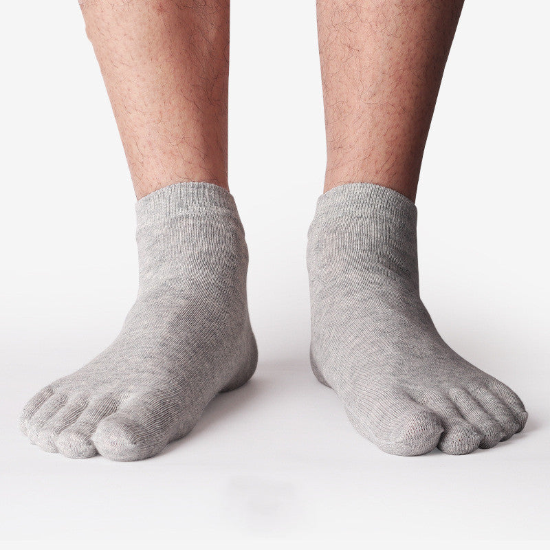 Pure Cotton Men's Thin Deodorant Short Toe Socks