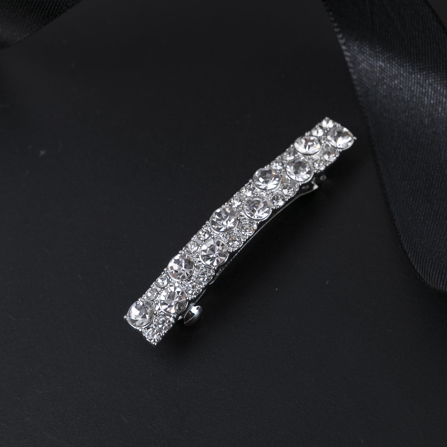 European-style Diamond Shiny Rectangular Strip Barrettes