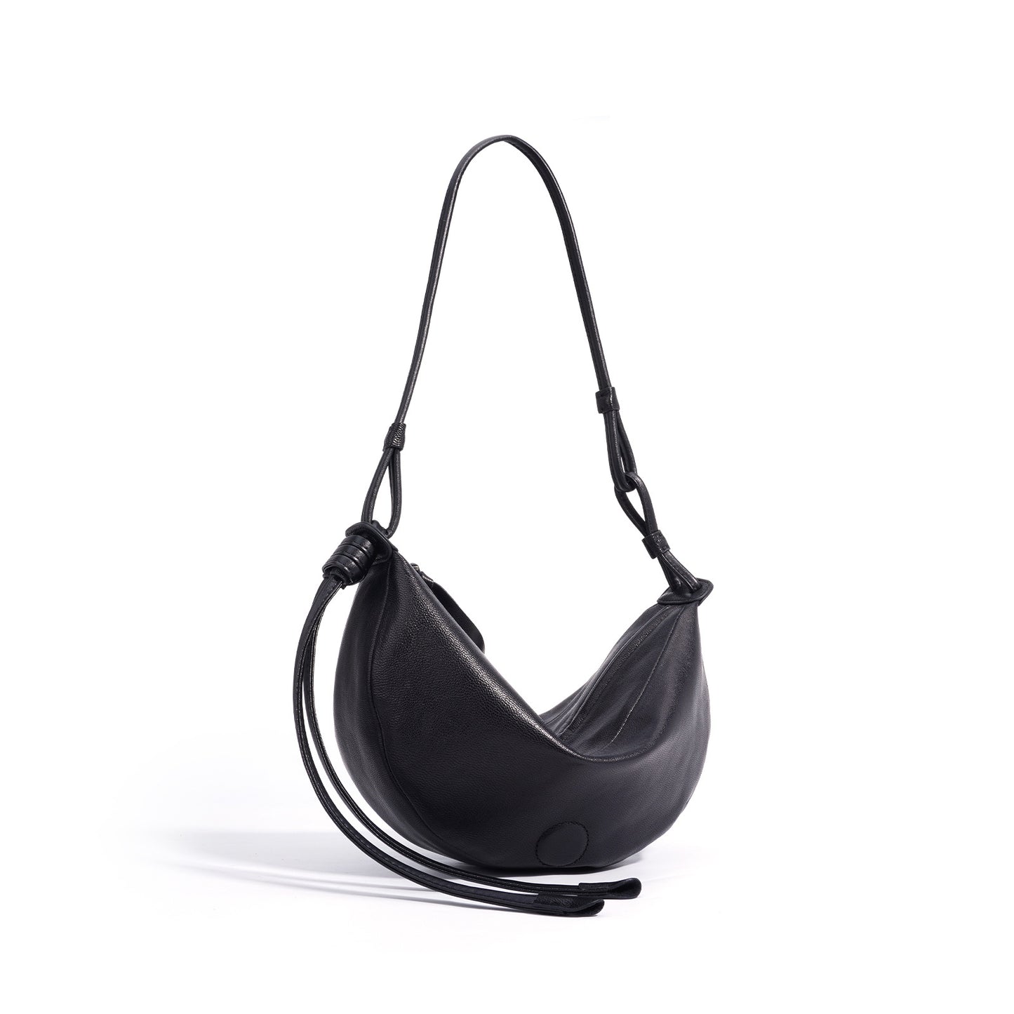 Half Moon Dumpling Sheepskin Retro Shoulder Messenger Bag