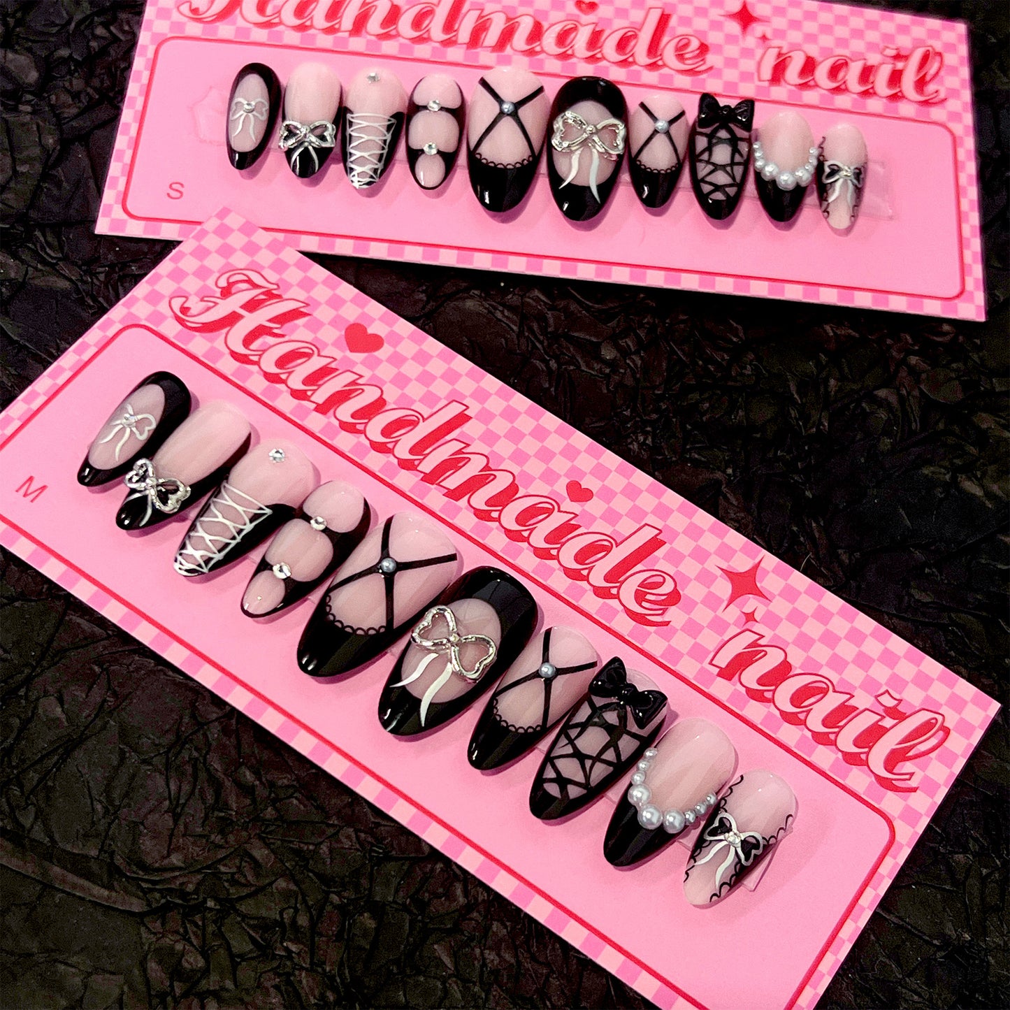 French Black Wear Nail Spot Drill Three-dimensional Bow