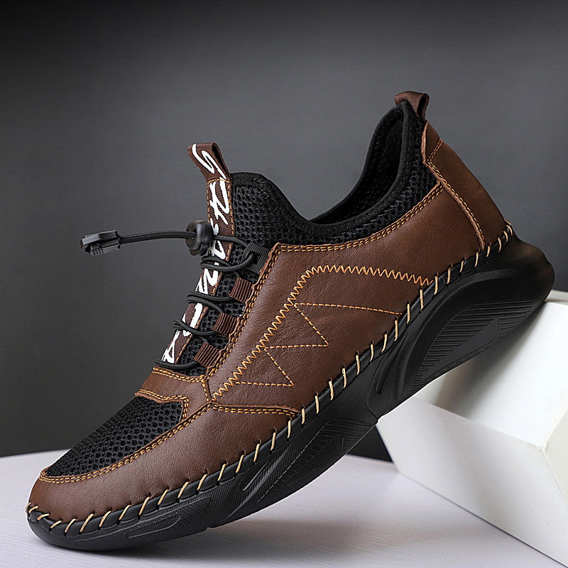 Men's Handmade Casual Low Top Mesh Flats