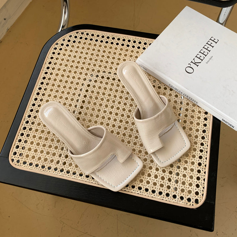 Square Toe Strap High Heel Sandals