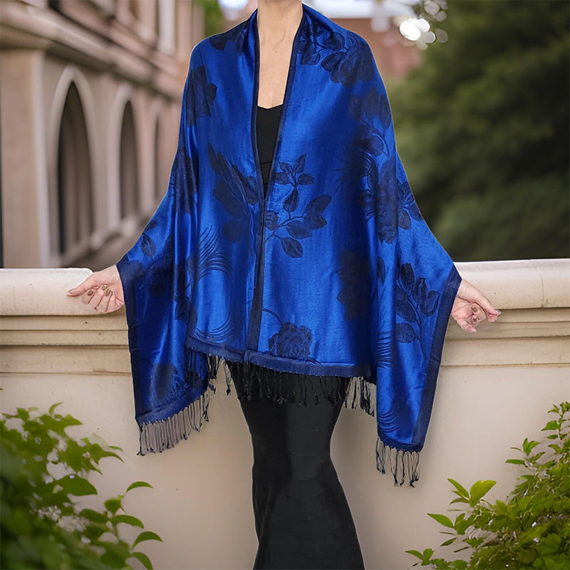 Womens AutumnWinter Faux Cashmere Shawl Cozy Wrap Scarf For Warmth