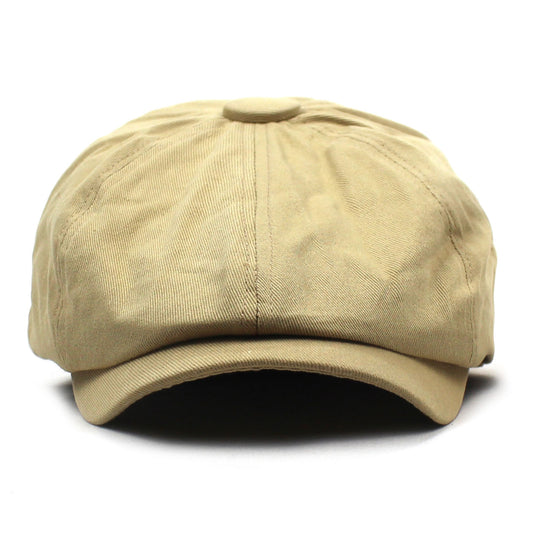 Cotton Hat Men's And Women's Beret Retro Solid Color Peaked Cap