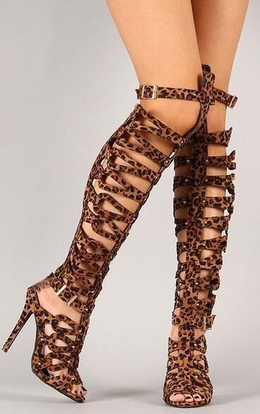 European And American Fashion Hollow Punk Rivet Personality Cool Boots