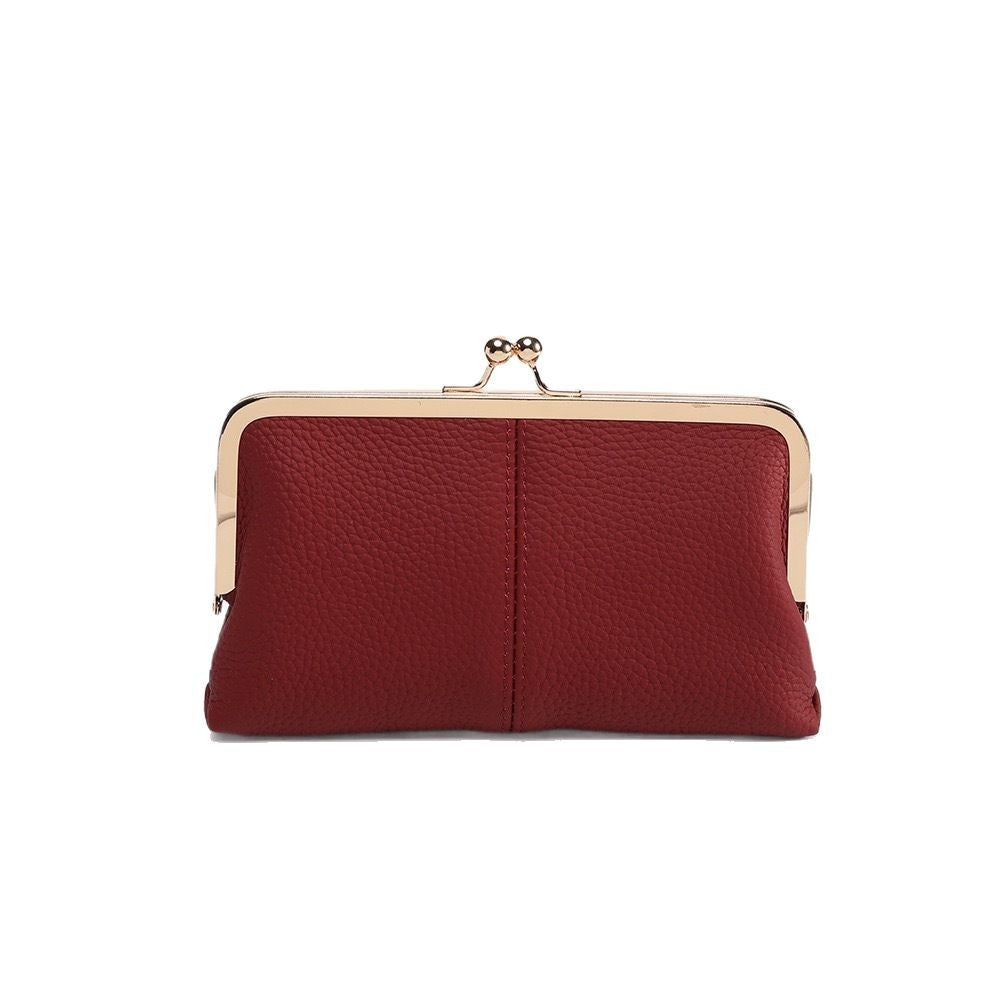 Simple Fashion Retro Folding Clip Bag Long Women's Handbag