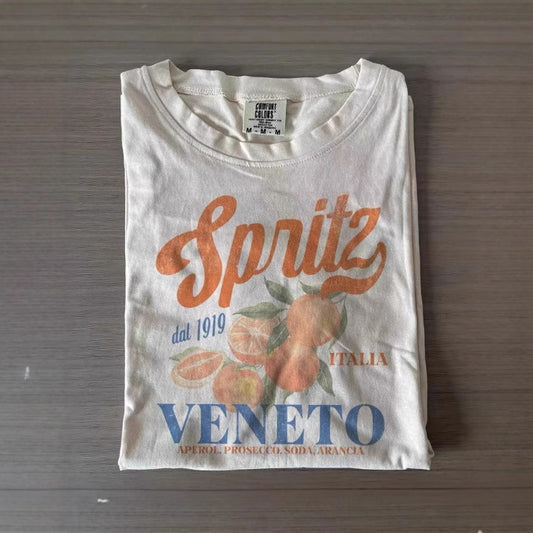 Digital Printed Short-sleeved T-shirt Round Neck Top