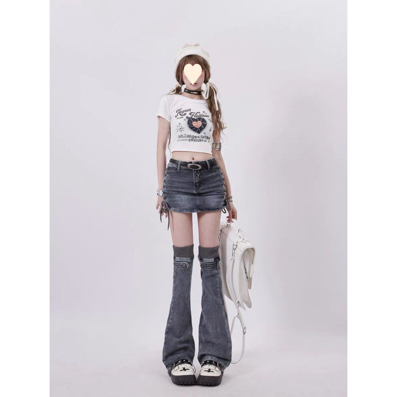American Retro Hot Girl Denim Skirt For Women
