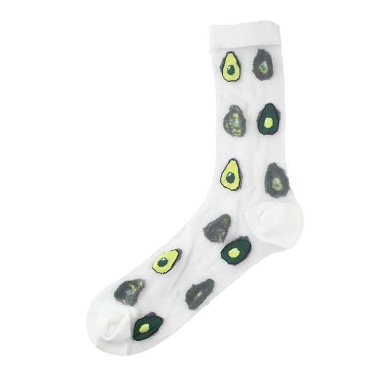 Womens Lightweight Sheer Glass-fiber Cotton Socks