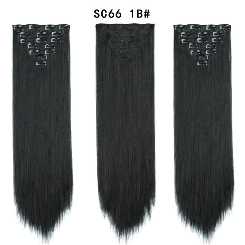 16 Card Seven-piece Hairpiece Clip Wig Beauty Chemical Fiber Wig Set Hair Extension
