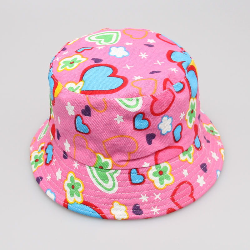 New Children's Flower Sun Casual Bucket Hat