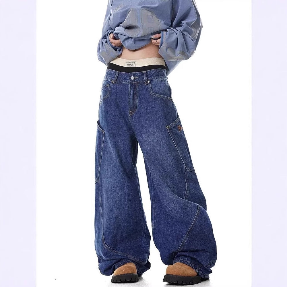 Design Large Pocket Machete Jeans For Men And Women
