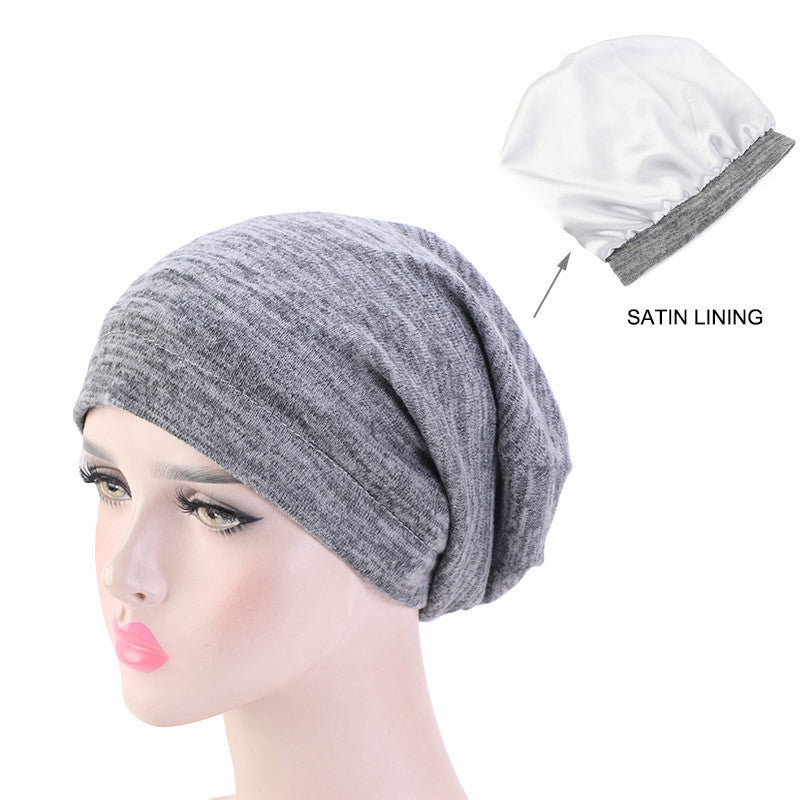 Two Tone Lined Satin Moon Hat