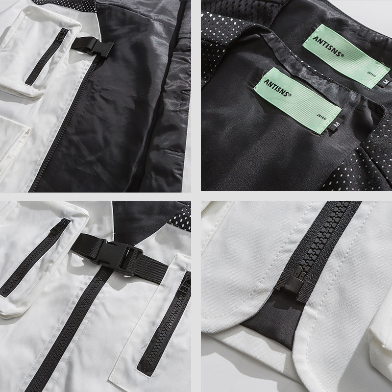 Men's Summer Sleeveless Vest, Lightweight Waistcoat, Men's Multi-pocket Waistcoat