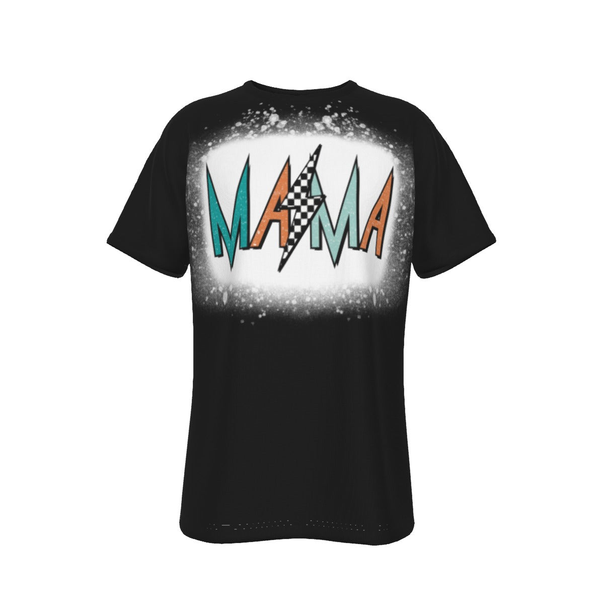 Women's Short Sleeves With Black And White Check Printing