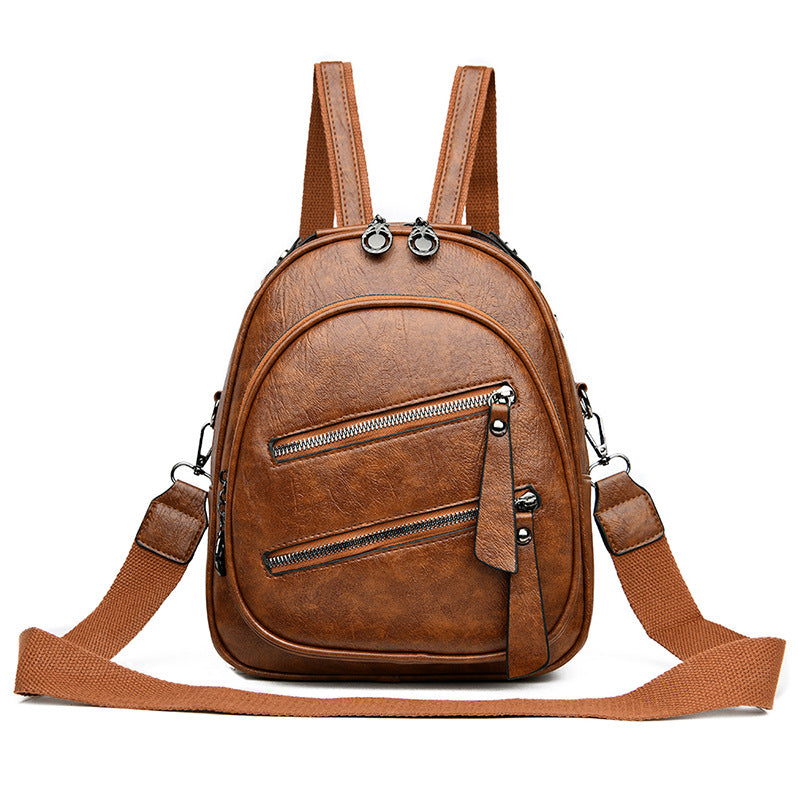Women's Simple And Lightweight Waterproof Pu Fashion Backpack
