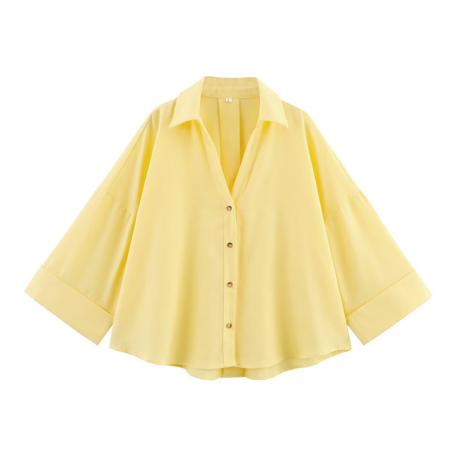 Women's Fashionable Slim-Fit Linen Multi-Color Striped Long-Sleeve Shirt