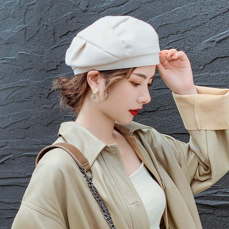 Women's Wool Embroidered Sunshade Warm Hat