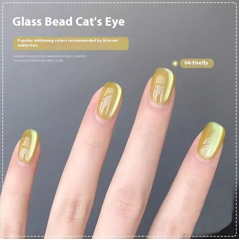 New Micro Glass Bead Crystal Cat's Eye Gel Nail Polish
