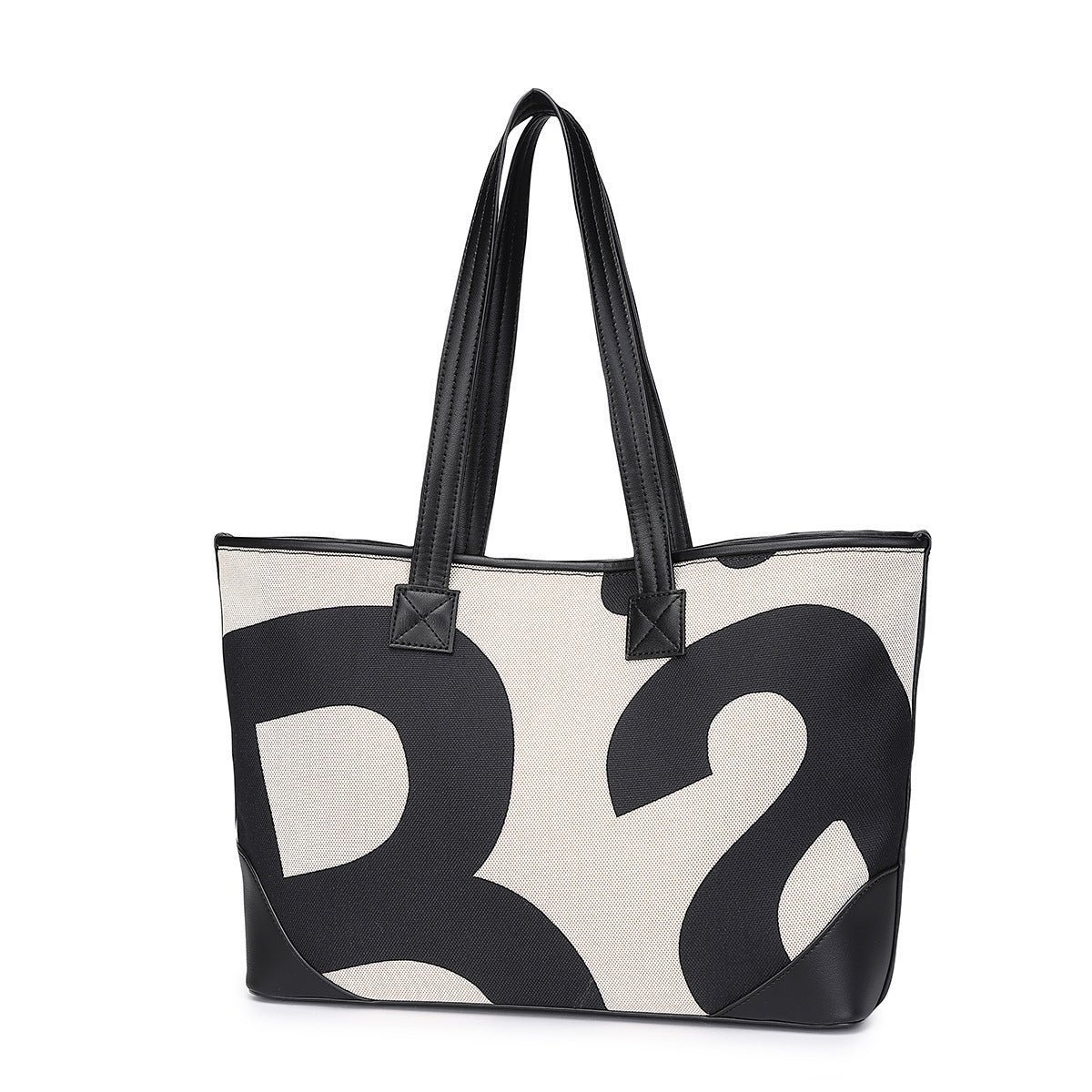 Letter Cotton Linen Canvas Tote Simple Large Capacity
