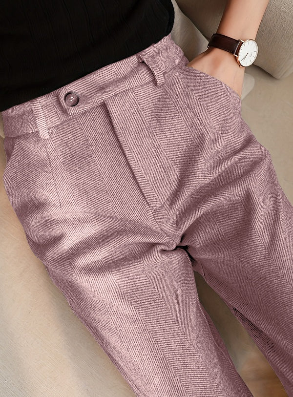 Women's High Waist Slimming And Straight Casual Trousers