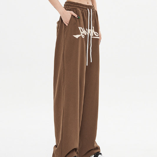 Women's Casual Brown Sports Pants