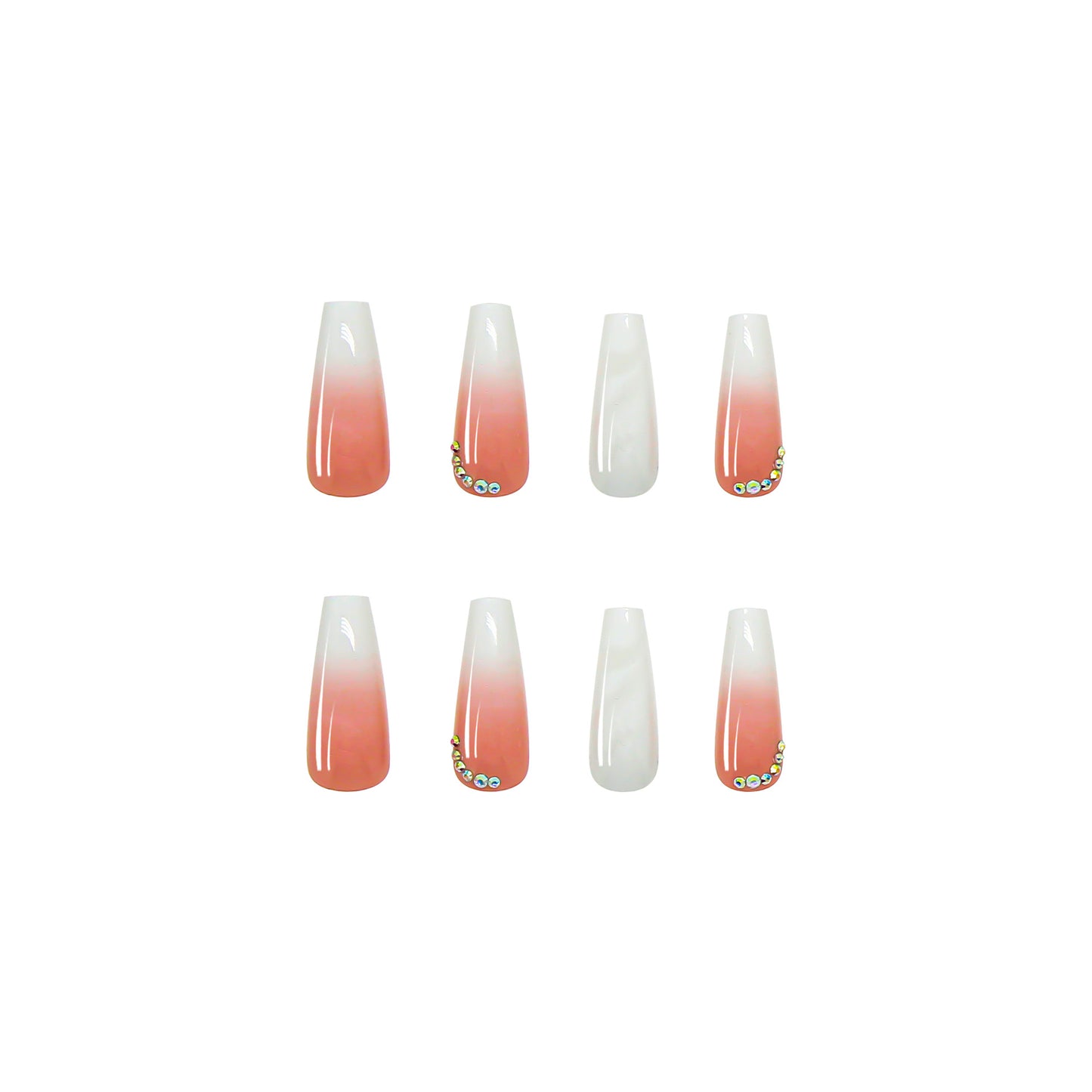 White Blooming Gradient Diamond Wear Armor