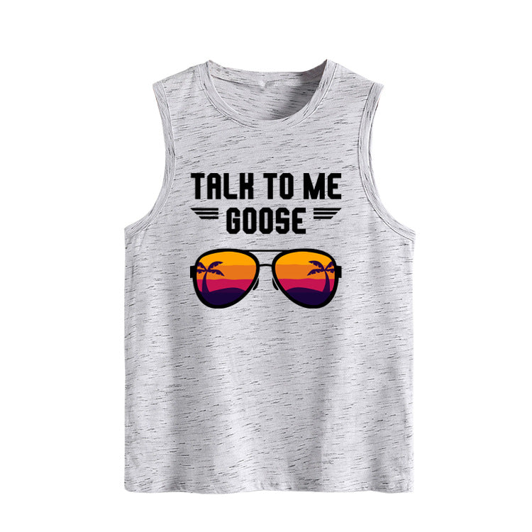 Letter Sleeveless Strap European And American Women's Top