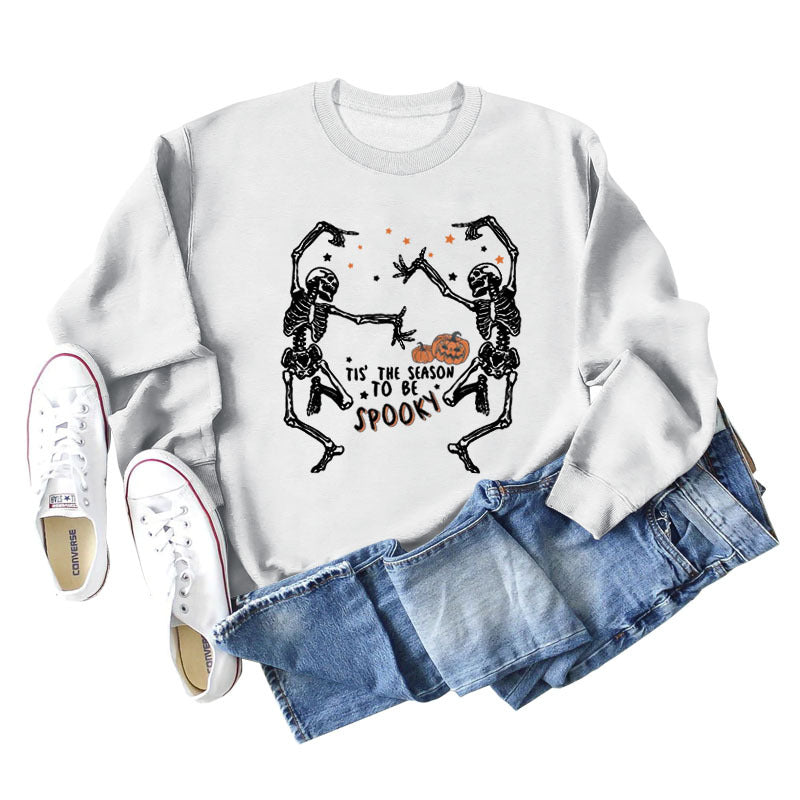 European And American Letter Print Loose Long Sleeve Sweatshirt