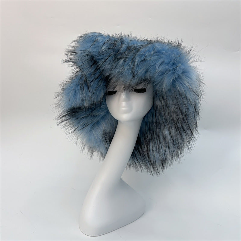 Fashionable All-match Raccoon Fur Hat