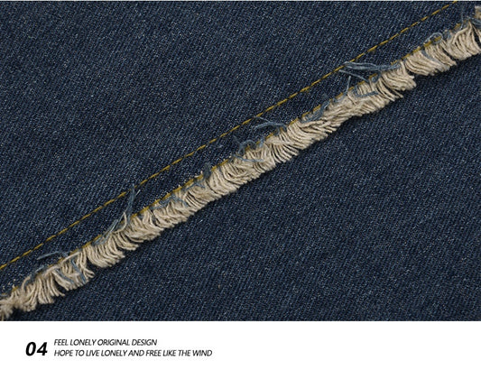XINGX Raw Hem Wide Legs Jeans