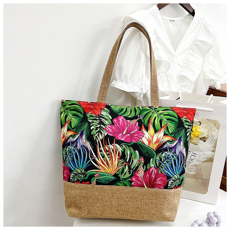 Women's Canvas Handbag Casual Simple Shoulder