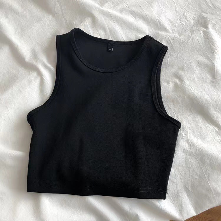 Women's short waistcoat with exposed navel