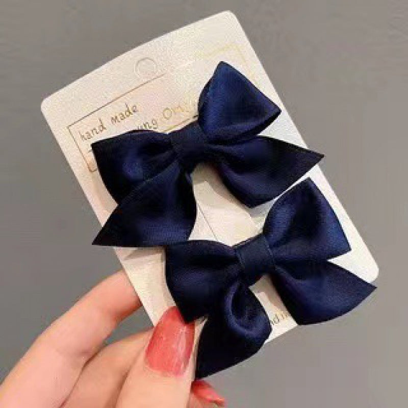 Children's  Girls Baby Princess Side Cute Flannel  Bow Hairpin