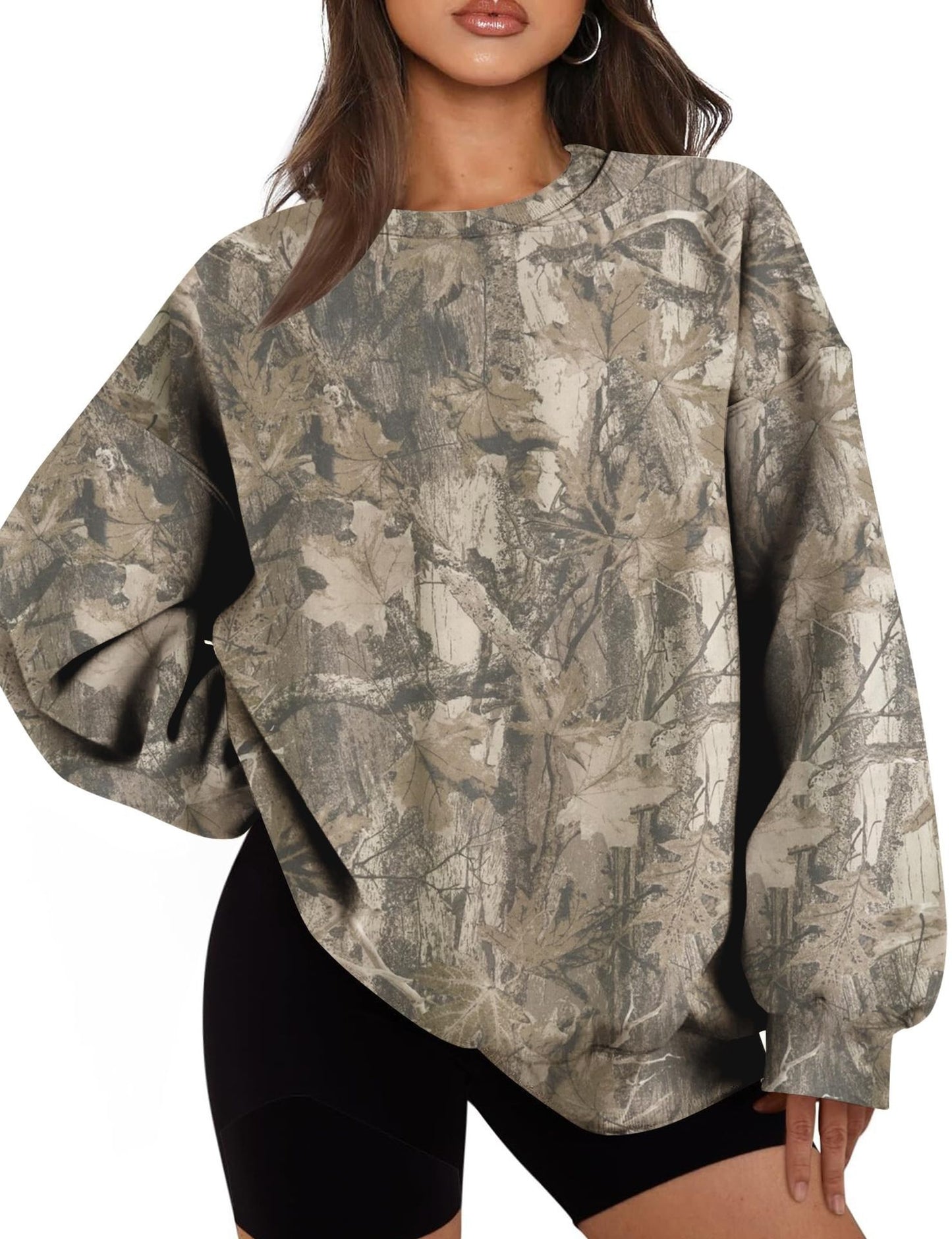 3D Digital Printing Women's Trendy Round Neck Sweater