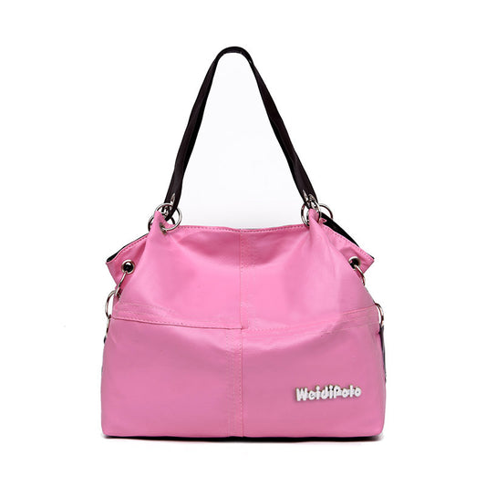 Women's Portable Fashion Stitching Messenger Shoulder Bag