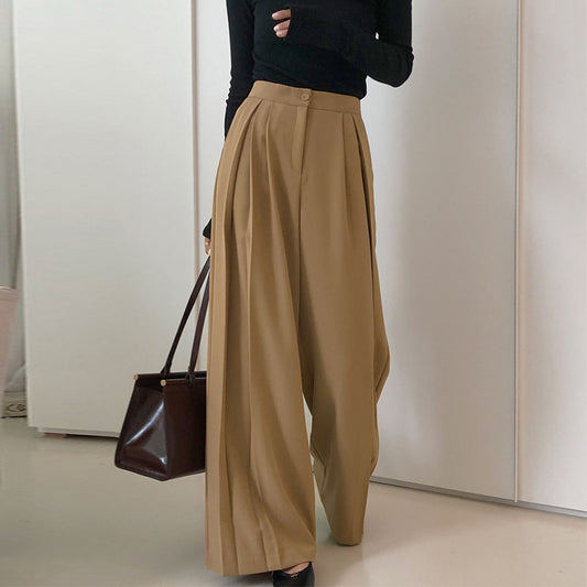 Designed Hanging Wide Leg Casual Pants
