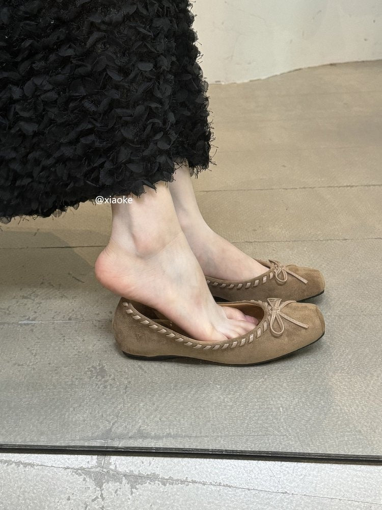 New Spring & Autumn Women's Mary Jane Shoes, Retro Hidden Heel Flats, Niche Shallow Mouth Slip-on Granny Shoes