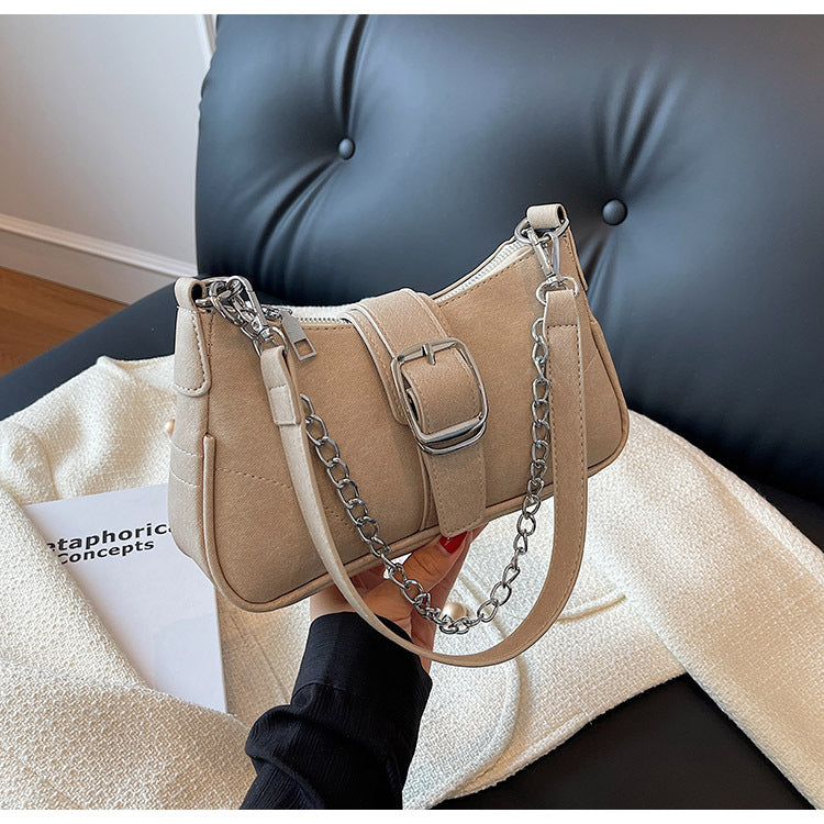 Denim French Stick Bag Autumn And Winter Advanced New Popular Blue Retro American Style