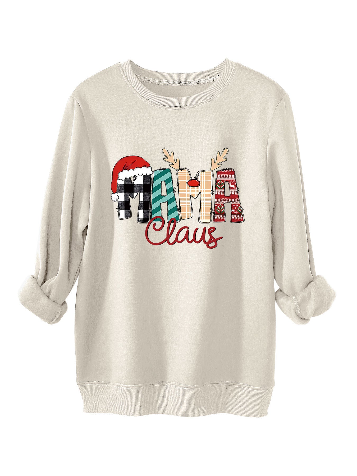 Løs fleeceforet sweater i store størrelser til damer, der passer til alt