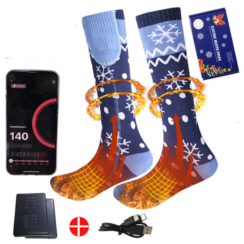 Outdoor Riding Ski Heating Socks USB